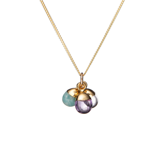 Create Your Own | Stones With Meaning Necklace - Tiny Tumbled (Gold Plated)