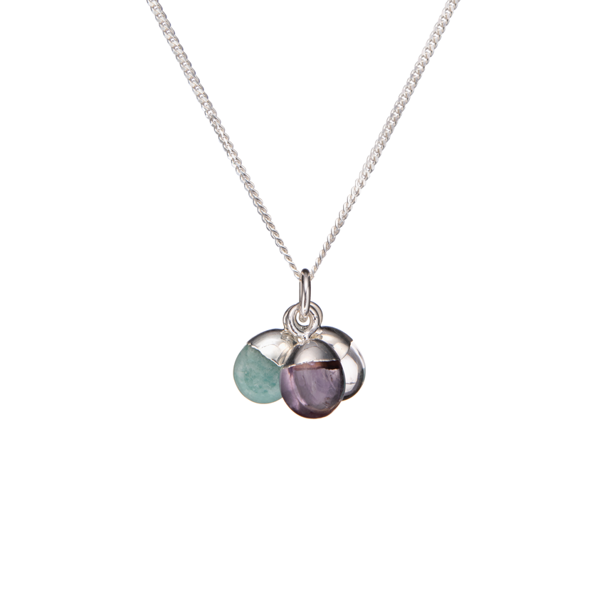 Create Your Own | Stones With Meaning Necklace - Tiny Tumbled (Silver)