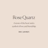 Rose Quartz & Moon Necklace | Love (Silver)