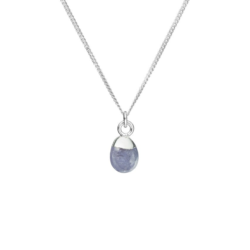 Bridesmaid | Tumbled Gemstone Necklace (Silver)