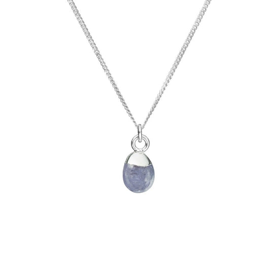 Bridesmaid | Tumbled Gemstone Necklace (Silver)