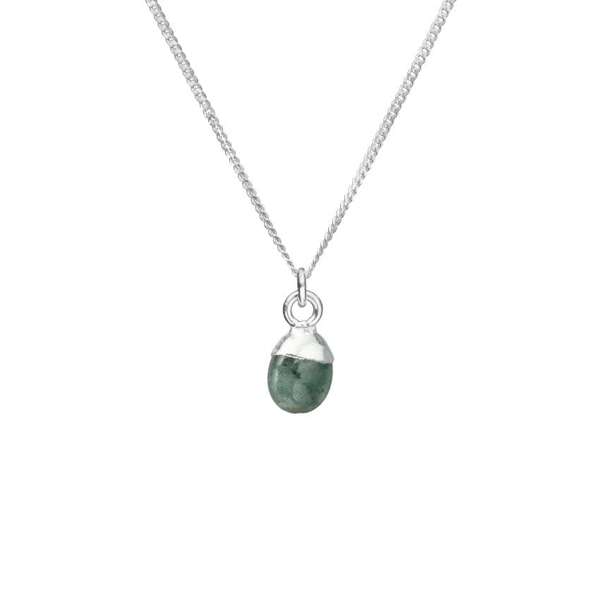 Bridesmaid | Tumbled Gemstone Necklace (Silver)