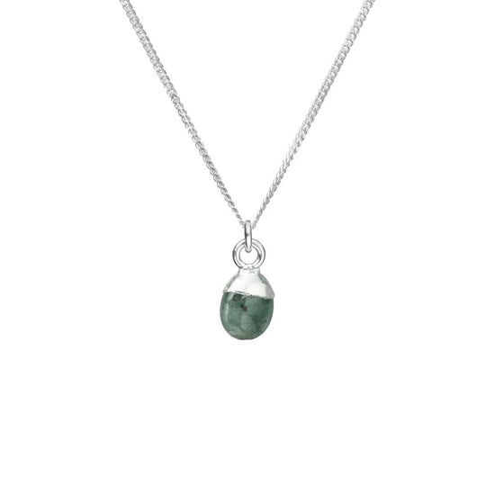 Bridesmaid | Tumbled Gemstone Necklace (Silver)