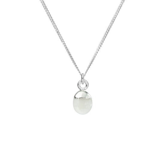 Bridesmaid | Tumbled Gemstone Necklace (Silver)
