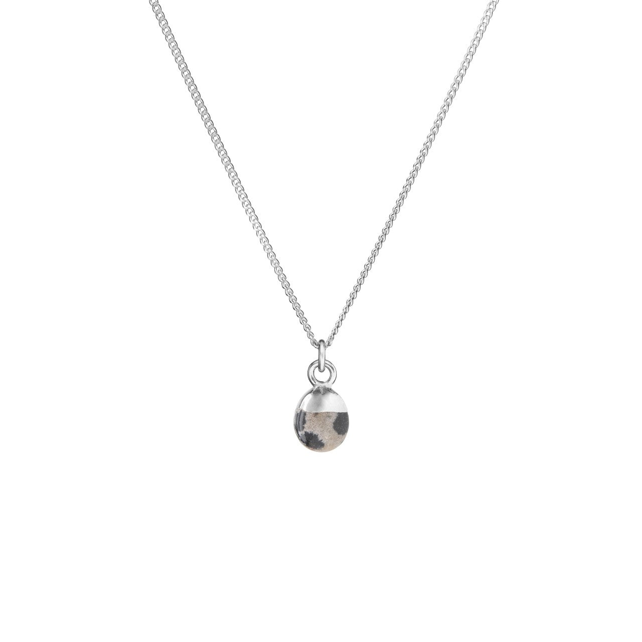 Bridesmaid | Tumbled Gemstone Necklace (Silver)