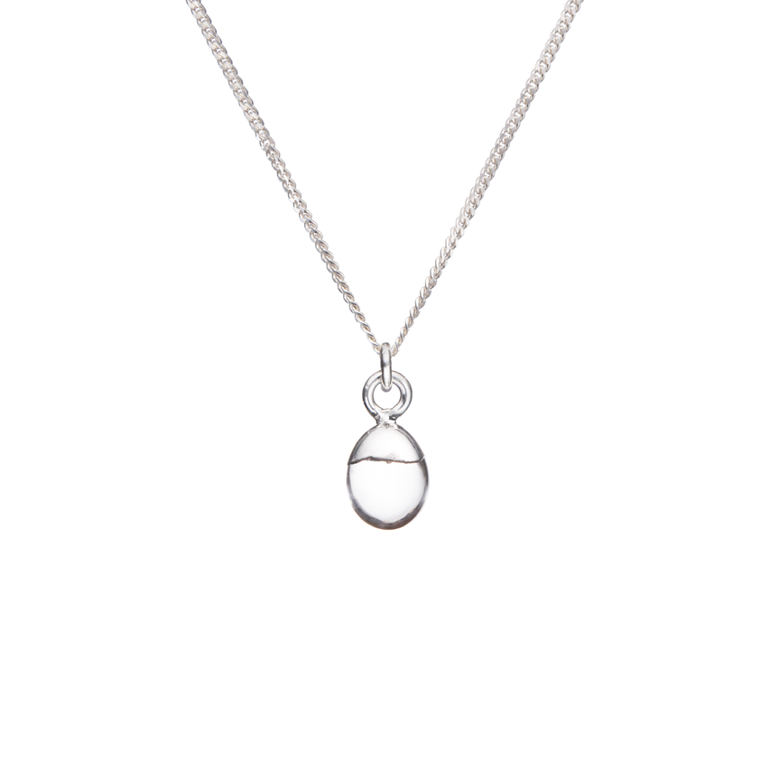 Bridesmaid | Tumbled Gemstone Necklace (Silver)
