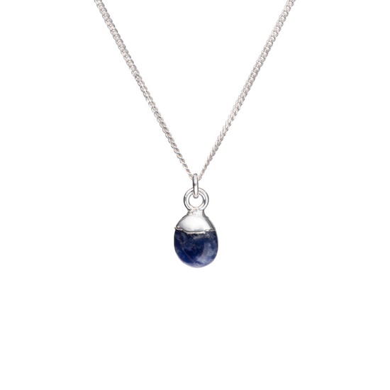 Bridesmaid | Tumbled Gemstone Necklace (Silver)