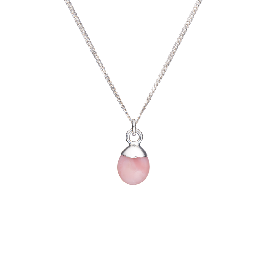 Bridesmaid | Tumbled Gemstone Necklace (Silver)