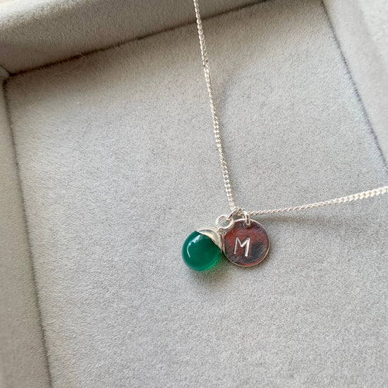 Bridesmaid | Tumbled Gemstone Necklace (Silver)