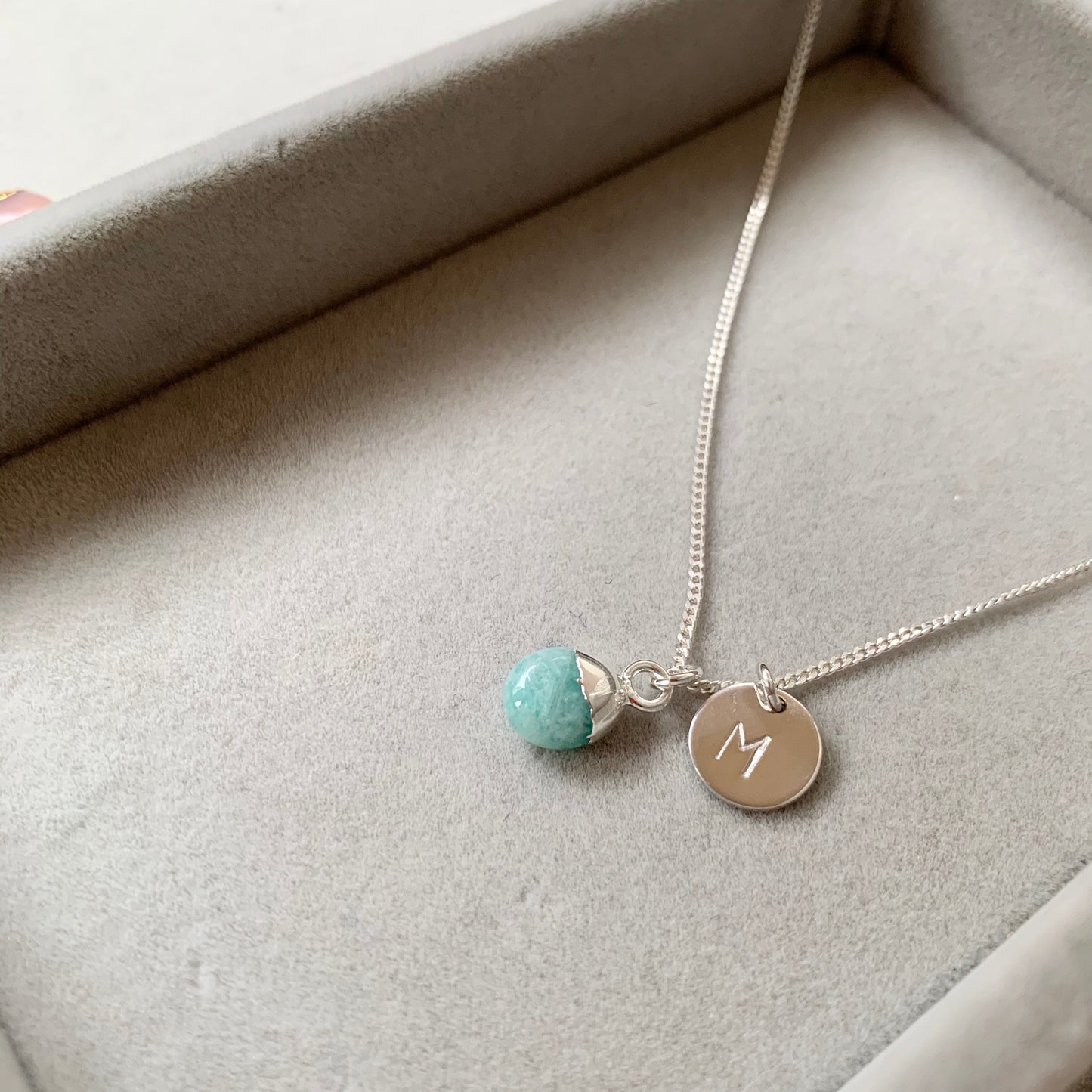 Bridesmaid | Tumbled Gemstone Necklace (Silver)