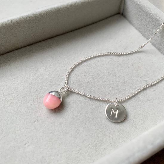 Bridesmaid | Tumbled Gemstone Necklace (Silver)