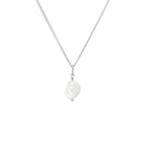 Pearl Tiny Tumbled Necklace | Calming (Silver)