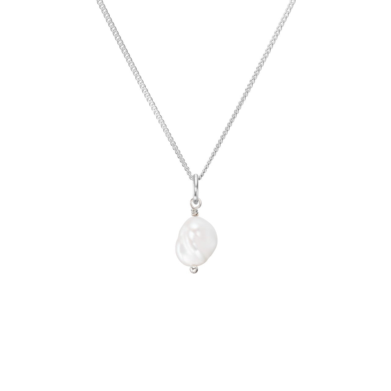 Bridesmaid | Tumbled Gemstone Necklace (Silver)