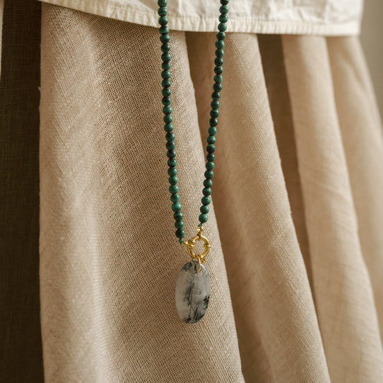 Palm Stones | Tiger Eye, Malachite & Rhutilated Quartz (Gold)