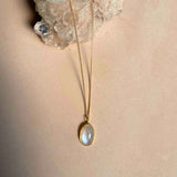 Moonstone Dome Pendant Necklace | Intuition (Gold)