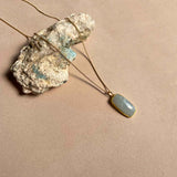 Moonstone Dome Pendant Necklace | Intuition (Gold)