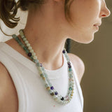Amazonite Earthstone Strand Necklace (Silver)