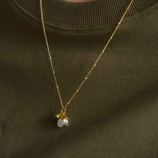 CREATE YOUR OWN | Family Birthstone Necklace - Tiny Tumbled (Gold Plated)