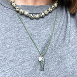 Fish Pendant Cord Necklace (Gold)