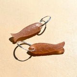 Fish Amulet Gemstone Earrings (Gold or Silver)