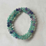 Flourite Earthstone Strand Necklace (Silver)