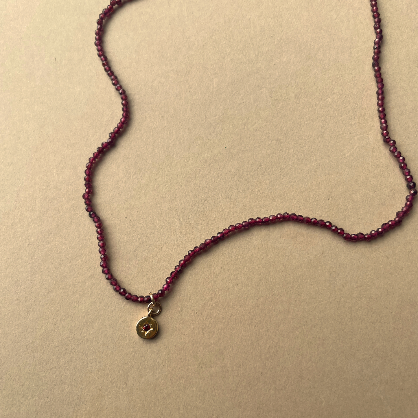 Garnet Strand Necklace | Truth & Protection (Gold)