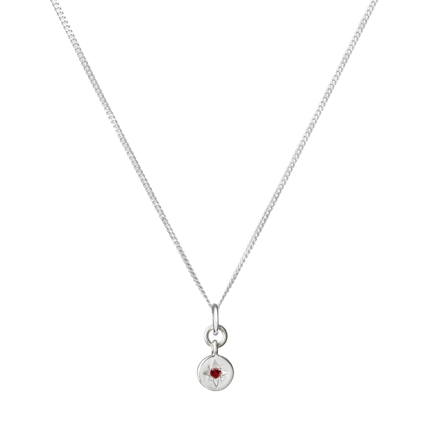 Choose Your Own Guiding Star Birthstone Necklace (Sterling Silver)