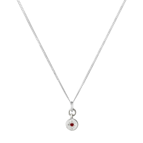 Choose Your Own Guiding Star Birthstone Necklace (Sterling Silver)