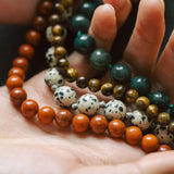 The Statement Balance Necklace - Green Agate