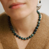 The Statement Balance Necklace - Green Agate