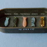 Fish Amulet Gemstone Pendant (Gold or Silver)