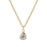 Herkimer Diamond Carved Belcher Chain Necklace | Strength (Gold Plated)