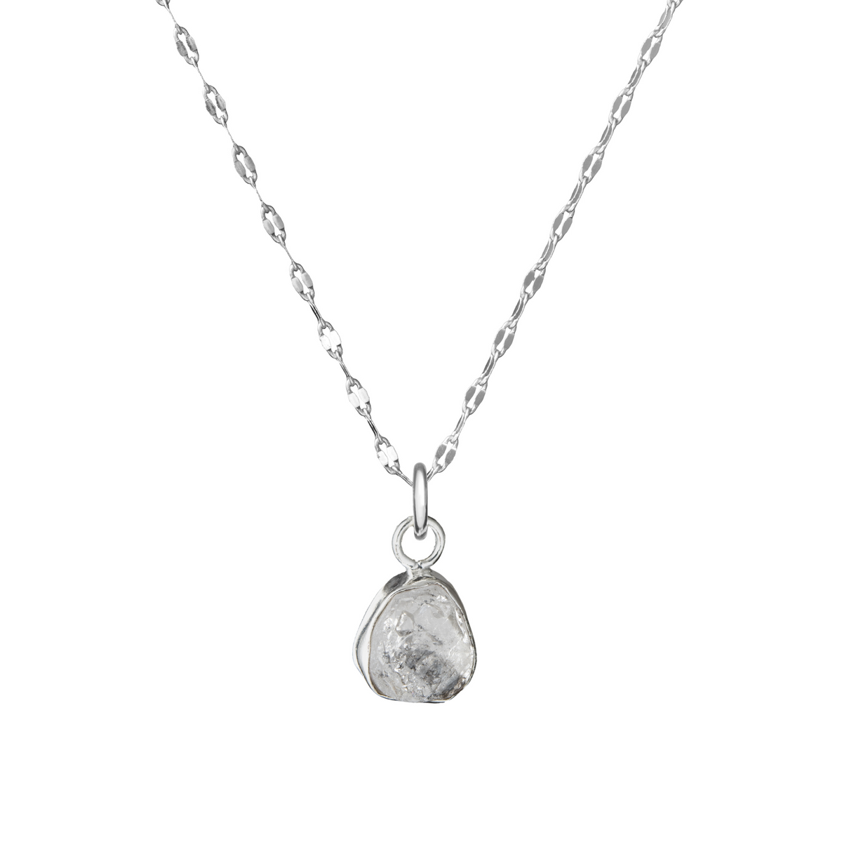 Herkimer Diamond Carved Necklace Strength