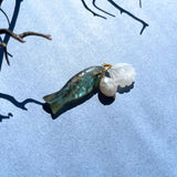 Fish & Shell Amulet Triple Pendant (Gold)