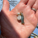Fish & Shell Amulet Triple Pendant (Gold)