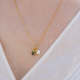 Labradorite Charm Necklace | Adventure (Gold Plated)