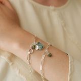 Labradorite Tiny Tumbled Chunky Chain Bracelet | Adventure (Silver)