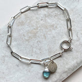 Labradorite Tiny Tumbled Chunky Chain Bracelet | Adventure (Silver)