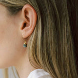 Labradorite Tiny Tumbled Ear Wire Earrings | Adventure (Gold Fill)