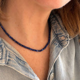 Lapis Lazuli Faceted Beaded Strand Necklace | Strength