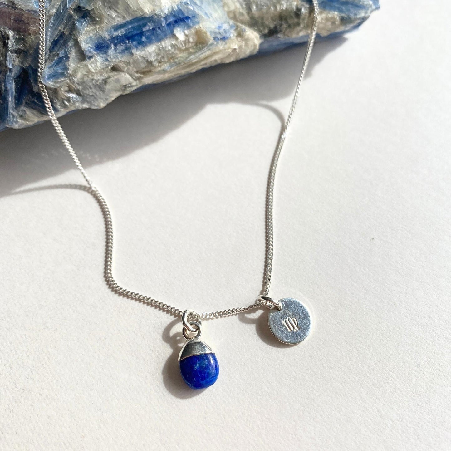 Bridesmaid | Tumbled Gemstone Necklace (Silver)