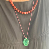 Palm Stone Cord Necklace (Gold)