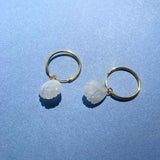 Shell Amulet Gemstone Earrings (Gold)