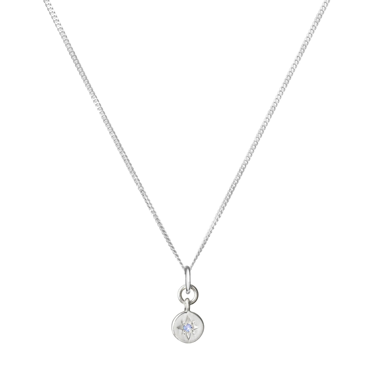 Choose Your Own Guiding Star Birthstone Necklace (Sterling Silver)