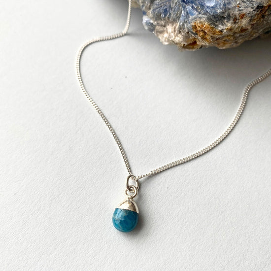 Bridesmaid | Tumbled Gemstone Necklace (Silver)
