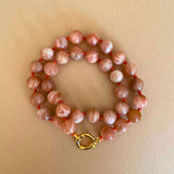 The Statement Inner Strength Necklace - Peach Moonstone