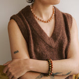 The Statement Inner Strength Necklace - Peach Moonstone