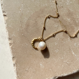 Pearl & Moon Necklace | Calm (Gold Plated)