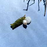 Fish & Shell Amulet Triple Pendant (Gold)