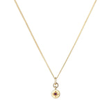 Pink Tourmaline Guiding Star Birthstone Necklace | October (Gold Plated)